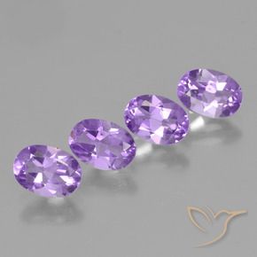 Pedras preciosas de Ametista Profundo Iris Violeta natural de 2.91 ct, oval, VS