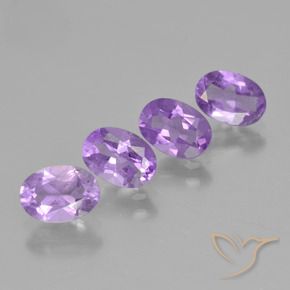 Pedras preciosas de Ametista Violeta médio natural de 3.00 ct, oval, VS