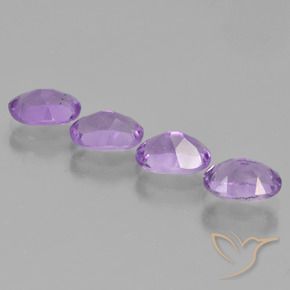 Pedras preciosas de Ametista Violeta médio natural de 3.00 ct, oval, VS