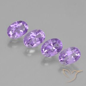 Pedras preciosas de Ametista Profundo Iris Violeta natural de 3.09 ct, oval, VVS-VS