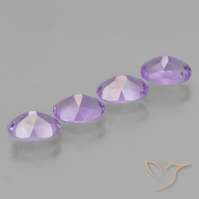 Pedras preciosas de Ametista Profundo Iris Violeta natural de 3.09 ct, oval, VVS-VS