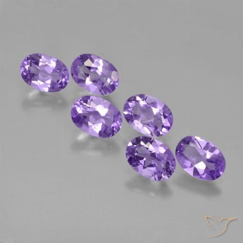 4.07ctw Natural Violeta Médio-claro Ametista, oval, VS