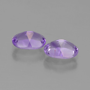 Pedras preciosas de ametista violeta natural de 1,40 ct, corte oval, VS
