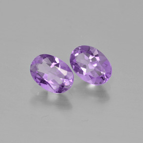 Pedras preciosas de ametista violeta rosado natural de 1,37 ct, corte oval, VS