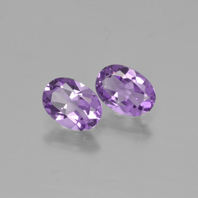 Pedras preciosas de ametista violeta natural de 1,35 ct, corte oval, VVS-VS