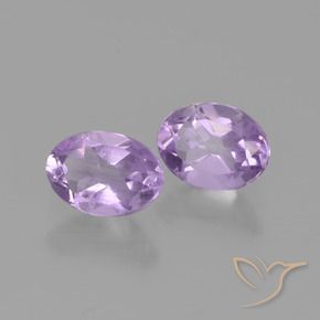 Pedras preciosas de Ametista Violeta rosado claro natural de 1.41 ct, oval, VS