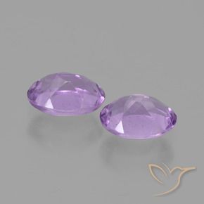 Pedras preciosas de Ametista Violeta rosado claro natural de 1.41 ct, oval, VS