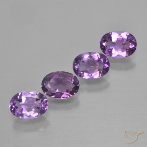 2.71ctw Natural Violeta arroxeado médio-escuro Ametista, oval, VS