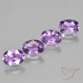Pedras preciosas de Ametista Violeta Púrpura natural de 3.05 ct, oval, VS