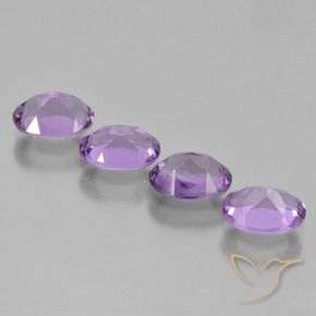 Pedras preciosas de Ametista Violeta Púrpura natural de 3.05 ct, oval, VS