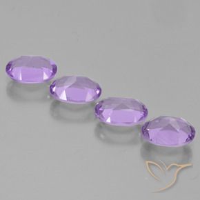 Pedras preciosas de Ametista Violeta Profundo natural de 2.82 ct, oval, VS
