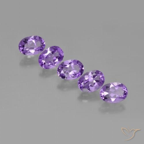 3.36ctw Natural Violeta Médio-claro Ametista, oval, VS