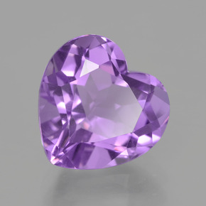Ametista Violeta Púrpura Médio Natural 3.43ct, Formato de coração, VVS-VS