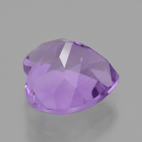 Ametista Violeta Púrpura Médio Natural 3.43ct, Formato de coração, VVS-VS