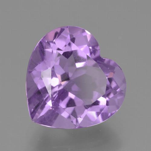 Ametista violeta rosado natural 3,22ct, formato de coração, VS