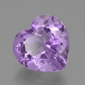 Ametista violeta rosado natural 3,22ct, formato de coração, VS