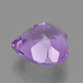 Ametista violeta rosado natural 3,22ct, formato de coração, VS