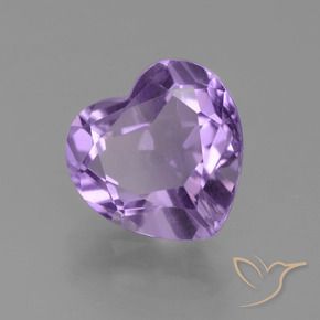 Ametista Violeta médio Natural 3.12ct, Coração, VS