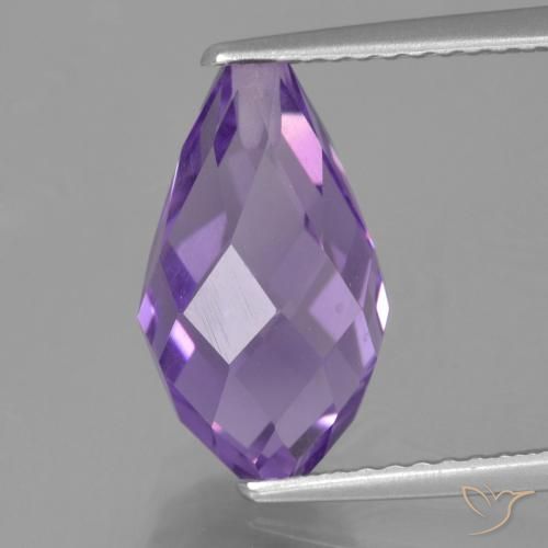 4.23ct Natural Íris Rosa Violeta Ametista, Briolette, VS