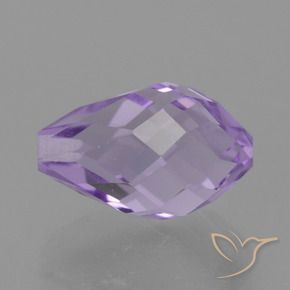 Ametista Violeta rosado claro Natural 3.48ct, Briolette, VS