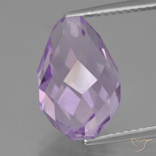 7.63ct Natural Violeta rosado claro Ametista, Briolette, VS