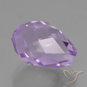 Ametista Violeta rosado claro Natural 7.63ct, Briolette, VS