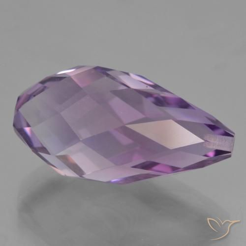 Ametista Violeta médio Natural 12.34ct, Briolette, VVS-VS