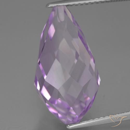 11.48ct Natural Violeta rosado claro Ametista, Briolette, VS