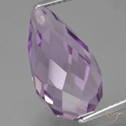 8.81ct Natural Violeta Rosado Médio Ametista, Briolette, VS