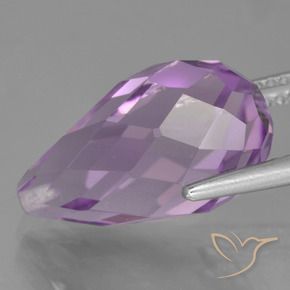Ametista Violeta Rosado Médio Natural 8.81ct, Briolette, VS