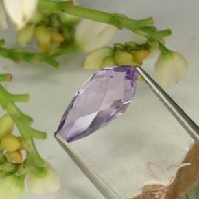 Ametista Íris Rosa Violeta Natural 3.52ct, Briolette, VS