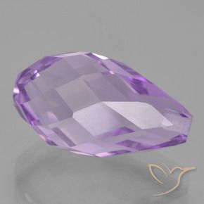 Ametista Violeta rosado Natural 6.31ct, Briolette, VS