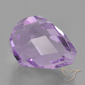 Ametista Íris Rosa Violeta Natural 6.36ct, Briolette, VS