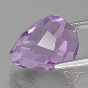 Ametista Íris Rosa Violeta Natural 6.36ct, Briolette, VS
