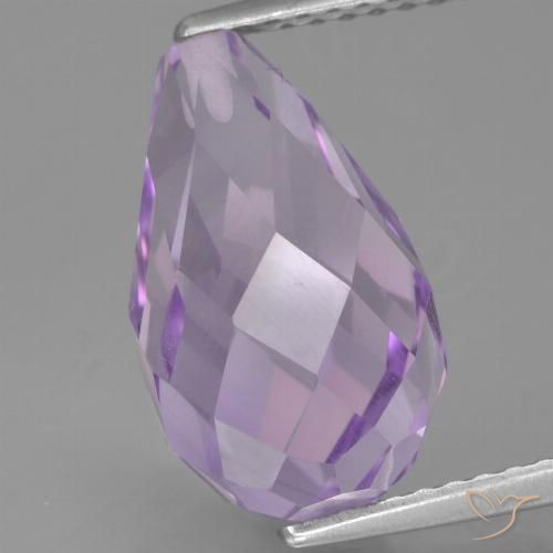 5.94ct Natural Violeta médio Ametista, Briolette, VS