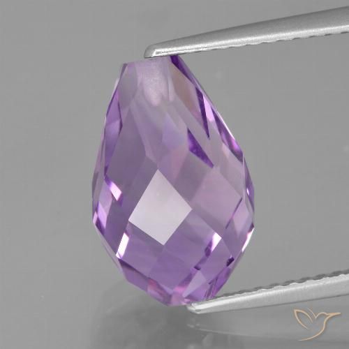 5.68ct Natural Violeta Púrpura Ametista, Briolette, VS