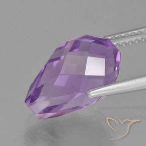 Ametista Violeta Púrpura Natural 5.68ct, Briolette, VS
