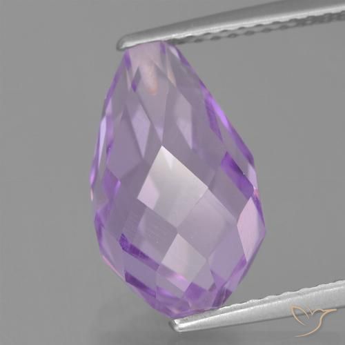 5.70ct Natural Violeta médio Ametista, Briolette, VS