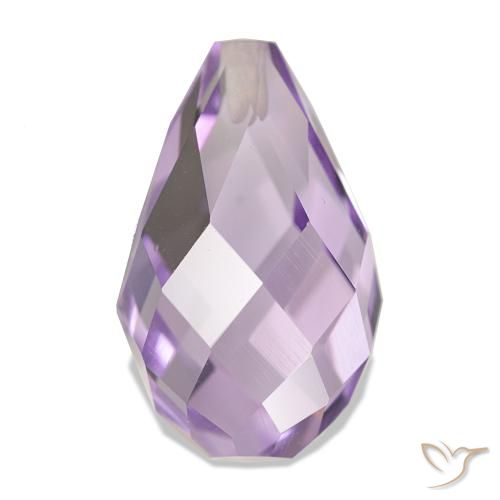 5.53ct Violeta claro Ametista, Briolette, VS