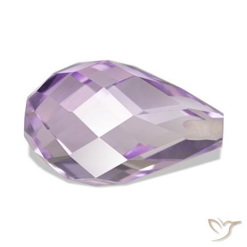 Ametista Violeta claro Natural 5.53ct, Briolette, VS
