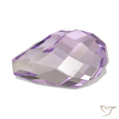 Ametista Violeta claro Natural 5.53ct, Briolette, VS