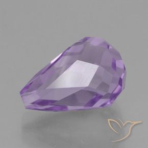 Ametista Íris Rosa Violeta Natural 7.29ct, Briolette, VS