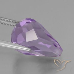 Ametista Íris Rosa Violeta Natural 7.29ct, Briolette, VS