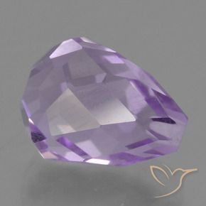 Ametista Violeta rosado claro Natural 3.32ct, Briolette, VS
