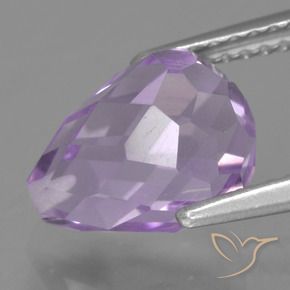 Ametista Violeta rosado claro Natural 3.32ct, Briolette, VS