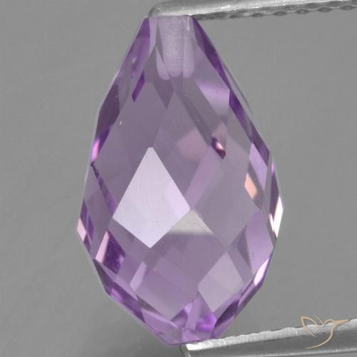 3.92ct Natural Violeta Rosado Médio Ametista, Briolette, VS