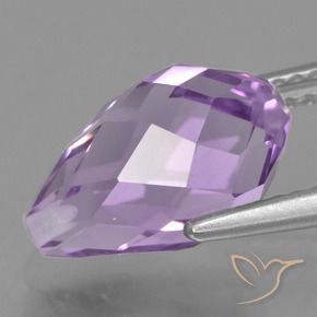 Ametista Violeta Rosado Médio Natural 3.92ct, Briolette, VS
