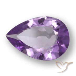 Ametista violeta púrpura profundo natural 3,84ct, formato de pêra, VS
