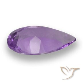 Ametista violeta púrpura profundo natural 3,84ct, formato de pêra, VS