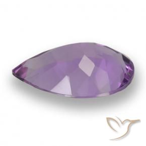 Ametista Violeta médio Natural 4.30ct, Formato de pêra, VS